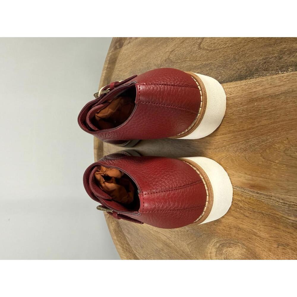 Santoni Made In Italy Red Leather Double Monk Strap Shoe US 5 / EU 35 NWB $900 - Picture 5 of 12